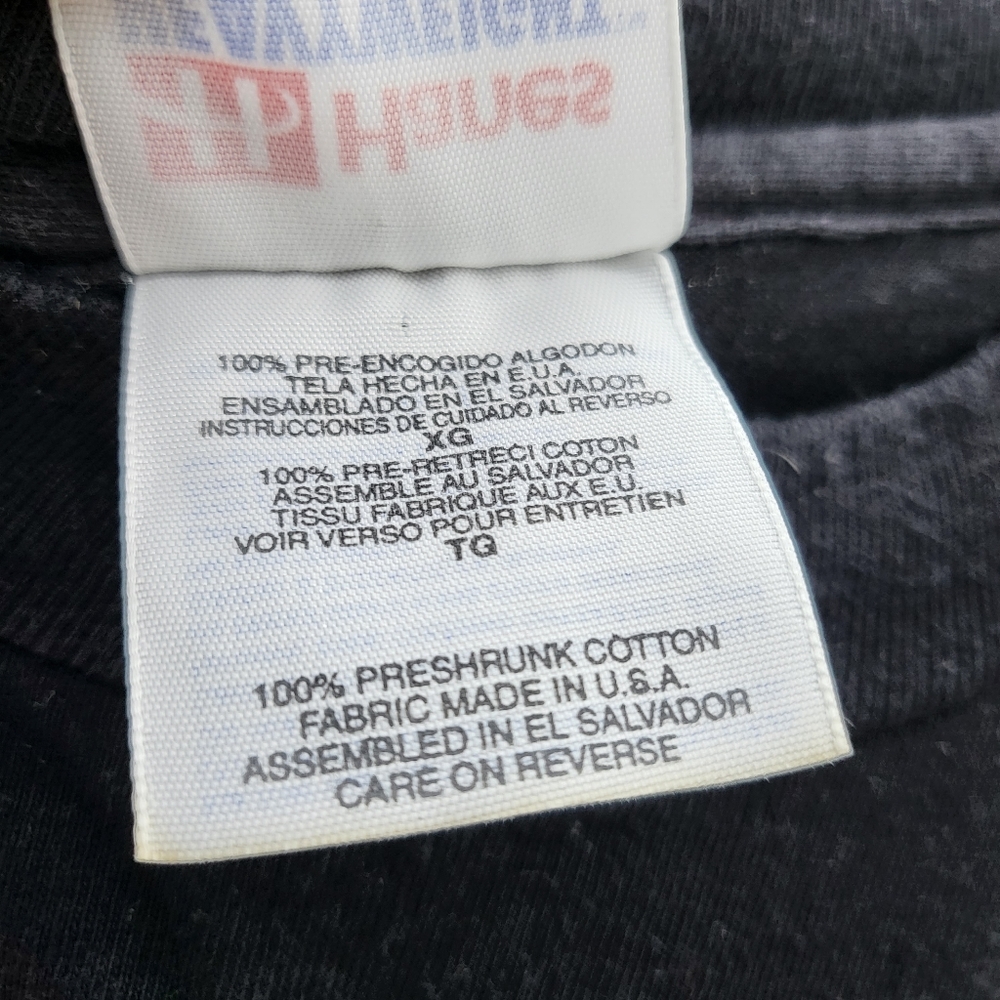 Vintage Hanes Men Size XL(46-48) Black T-Shirt - Picture 6 of 8